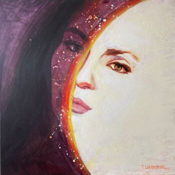 Картина под названием "SUN & MOON" - Tetiana Lukianchenko, Подлинное произведение искусства, Акрил