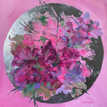 Картина под названием "Flower Moon" - Tetiana Lukianchenko, Подлинное произведение искусства, Акрил