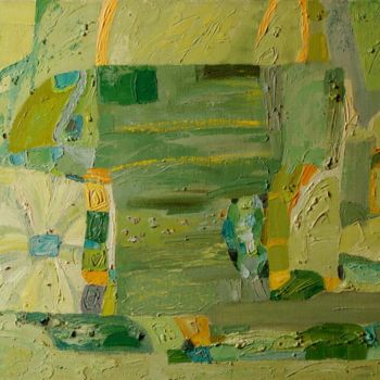 Pintura intitulada ""Green harmony"" por Tetiana Shuliak, Obras de arte originais, Óleo