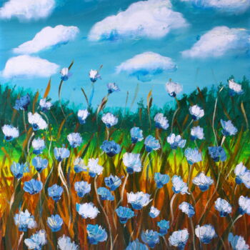 Peinture intitulée "Vibrant Summer Mead…" par Tetiana Surshko (SurshkoArt), Œuvre d'art originale, Huile