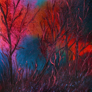 Pittura intitolato "Enchanted forest Pa…" da Tetiana Surshko (SurshkoArt), Opera d'arte originale, Olio