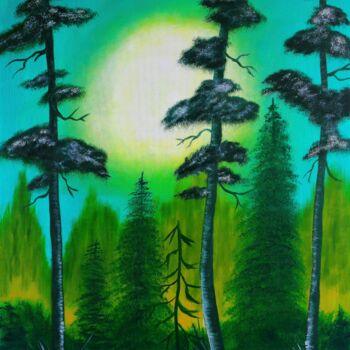 Pittura intitolato "Mixed forest Painti…" da Tetiana Surshko (SurshkoArt), Opera d'arte originale, Olio