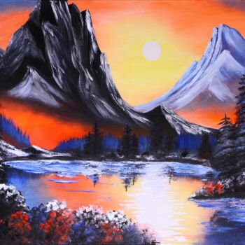 Peinture intitulée "Colorado mountain a…" par Tetiana Surshko (SurshkoArt), Œuvre d'art originale, Huile