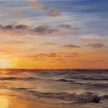 Pintura titulada "Puesta de sol" por Tetyana Marchenko (Mart), Obra de arte original
