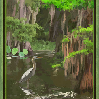 Digital Arts titled "Caddo Lake" by Jim Sanders, Original Artwork