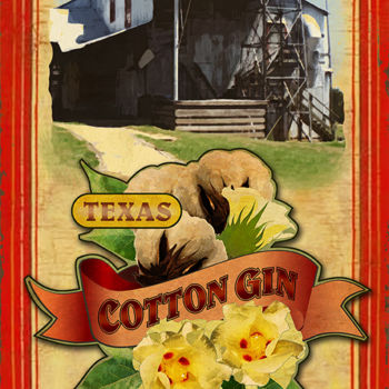 Digital Arts titled "Cotton Gin Museum T…" by Jim Sanders, Original Artwork