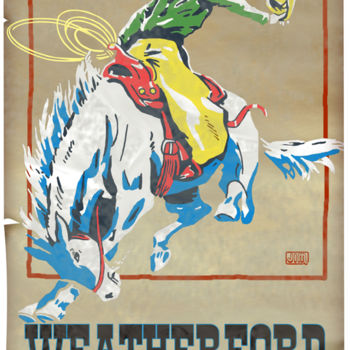 Digital Arts titled "Rodeo Weatherford" by Jim Sanders, Original Artwork