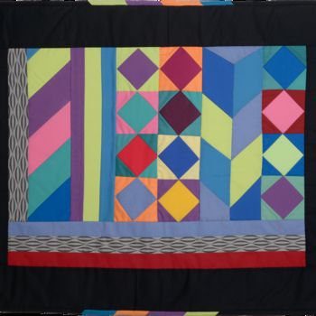 Arte textil titulada "vasarely.png" por Danièle Forte, Obra de arte original, Decoración del hogar