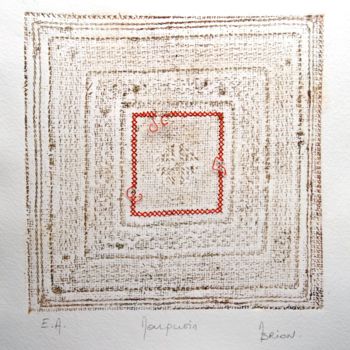 Gravures & estampes intitulée "Marquoir" par Martine Brion, Œuvre d'art originale