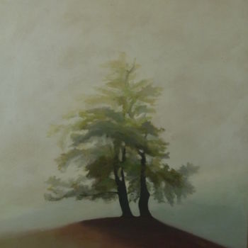 Painting titled "l-arbre" by Th. Hutin, Original Artwork, Acrylic