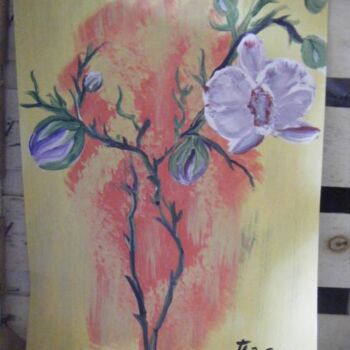 Painting titled "orchidés" by Thach Thisanh, Original Artwork