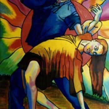 Peinture intitulée "Danser avec toi" par Christian Castellari, Œuvre d'art originale