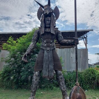 Escultura titulada "Sculpture Artisanal…" por Thaiproduction, Obra de arte original, Metales