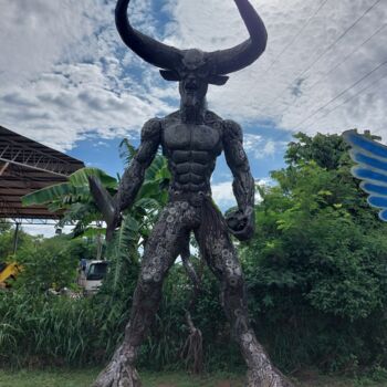 Скульптура под названием "Sculpture Artisanal…" - Thaiproduction, Подлинное произведение искусства, Металлы