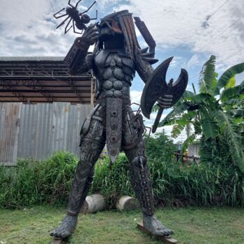 Escultura titulada "Sculpture Artisanal…" por Thaiproduction, Obra de arte original, Metales
