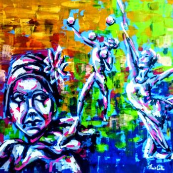 Painting titled "o-circo.jpg" by Thaís Coelho, Original Artwork, Acrylic