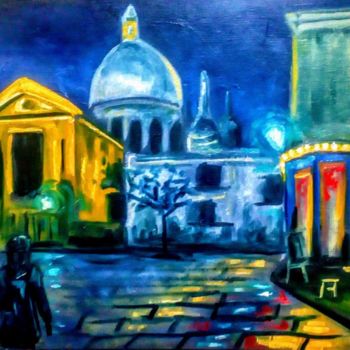 Painting titled "Montmartre" by Thaís Coelho, Original Artwork, Acrylic