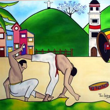 「GINGA BRAZUKA」というタイトルの絵画 Thaís Gomez "Arte Tropical"によって, オリジナルのアートワーク
