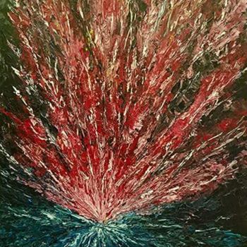 Painting titled "Explosion Sidérale" by Thanh Phuong, Original Artwork, Oil