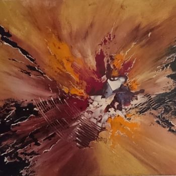 Painting titled "Approche Lointaine" by Thanh Phuong, Original Artwork, Acrylic