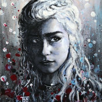 Painting titled "Daenerys Targaryen" by Thao, Original Artwork, Acrylic