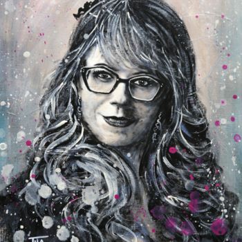 Painting titled "Penelope Garcia" by Thao, Original Artwork, Acrylic