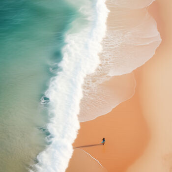 Arts numériques intitulée "The Beach 02" par Thapsus, Œuvre d'art originale, Image générée par l'IA