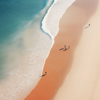 Digital Arts titled "The Beach 03" by Thapsus, Original Artwork, AI generated image