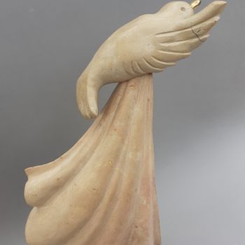 Sculpture intitulée "Envol du chiffon" par Jean-Pierre Thaurenne, Œuvre d'art originale, Pierre