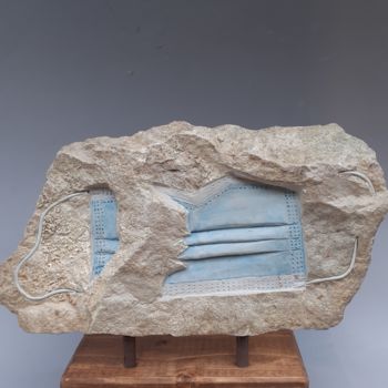 Скульптура под названием "Archéologie du futu…" - Jean-Pierre Thaurenne, Подлинное произведение искусства, Камень