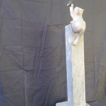 Skulptur mit dem Titel "Prédations" von Jean-Pierre Thaurenne, Original-Kunstwerk, Stein
