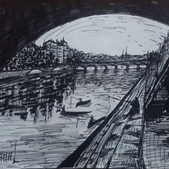 Dessin intitulée "photo-25" par Thierry Chanal, Œuvre d'art originale, Encre