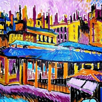 Painting titled "HALLES DE LA MARTIN…" by Thierry Chanal, Original Artwork, Other