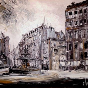 Painting titled "PLACE DES JACOBINS" by Thierry Chanal, Original Artwork, Other