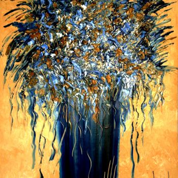 Pintura titulada "BOUQUET (fleurs des…" por Thierry Chanal, Obra de arte original, Otro