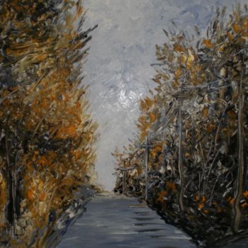 Painting titled "ROUTE D'AUTOMNE" by Thierry Chanal, Original Artwork, Other