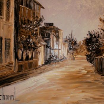 Painting titled "RUE A L'ILE BARBE" by Thierry Chanal, Original Artwork, Other