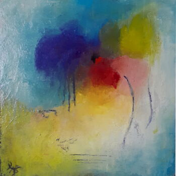 Painting titled "Eclosion" by Thérèse Bosc, Original Artwork, Oil