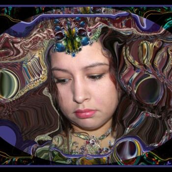 Цифровое искусство под названием "Lapislazuli Beauty" - The Mystic Otto Rapp, Подлинное произведение искусства, Фотомонтаж