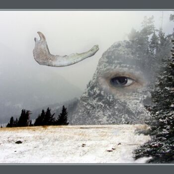 Digitale Kunst mit dem Titel "Jawbone Journey" von The Mystic Otto Rapp, Original-Kunstwerk, Fotomontage