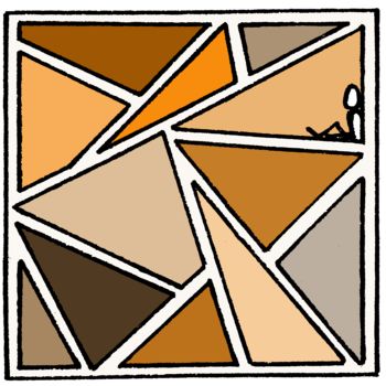 Arts numériques intitulée "Triangles de l'ennui" par Baptiste Peru (The Old Man), Œuvre d'art originale, Travail numérique 2D