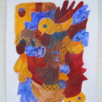 Painting titled "oiseau" by Thea, Original Artwork