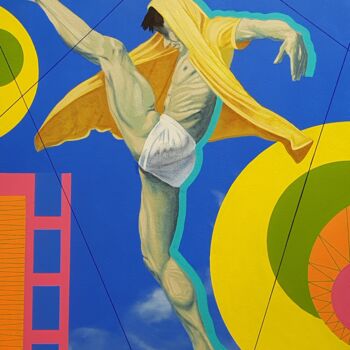 Pintura titulada "On Top of the World" por Theartistrobert, Obra de arte original, Oleo Montado en Bastidor de camilla de ma…