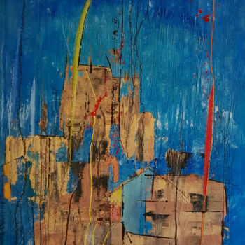 Pintura titulada "Cabanes" por Thierry Buisson (Theb), Obra de arte original, Acrílico
