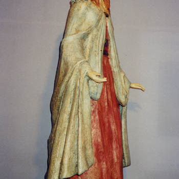 「vierge」というタイトルの彫刻 Thérèse Brandeauによって, オリジナルのアートワーク, 紙