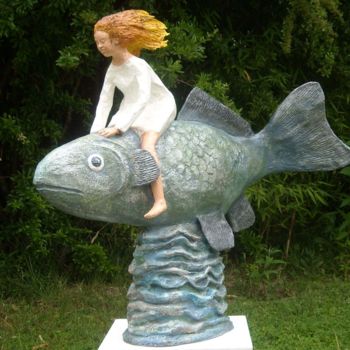 Sculpture intitulée "chevauchée" par Thérèse Brandeau, Œuvre d'art originale
