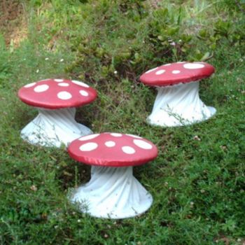 Design titled "mushroom stools" by Gifts From The House Of Whimsy, Original Artwork