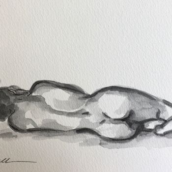 Nude sketch from behind