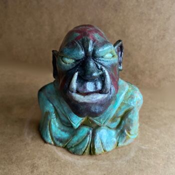 Sculpture titled "Orc" by Thenoktart, Original Artwork, Clay