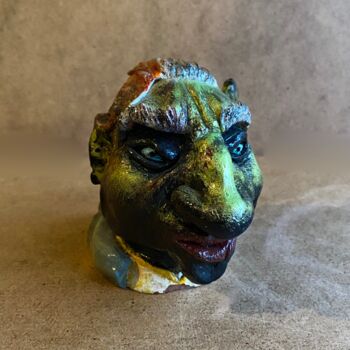 Sculpture titled "Orc 1" by Thenoktart, Original Artwork, Clay
